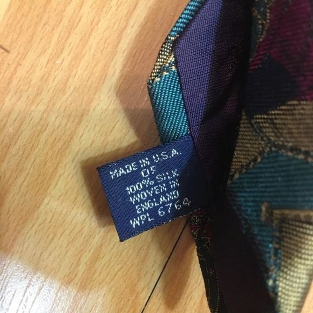 NAUTICA 100% Silk Men’s Geometric Necktie - Picture 4 of 5
